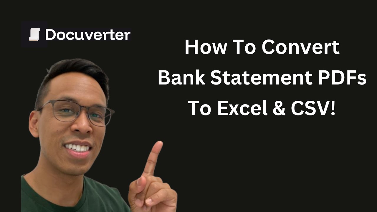 How To Convert Bank Statement PDFs into Excel and CSV for Free