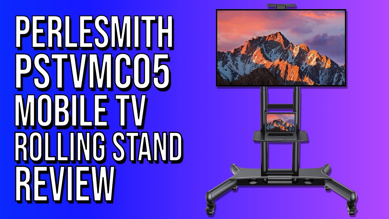 PERLESMITH PSTVMC05 MOBILE TV CART WITH WHEELS STAND REVIEW
