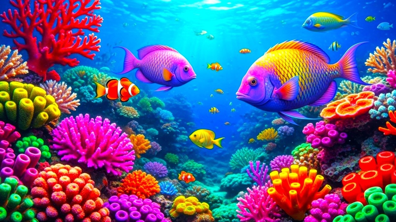 The Best 4K Aquarium - Dive Into The Mesmerizing Underwater Realm, Sea Jellyfish, Coral Reefs. #76