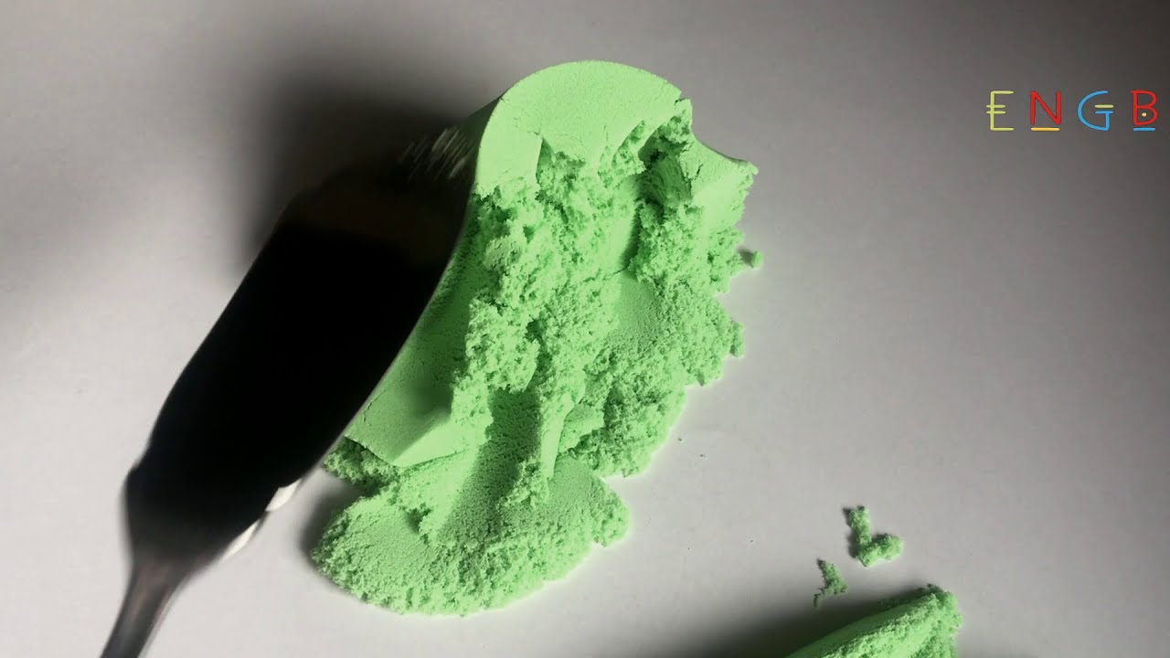 Satisfying ASMR Kinetic Sand ( No Music ) [ GREEN EDITION ]