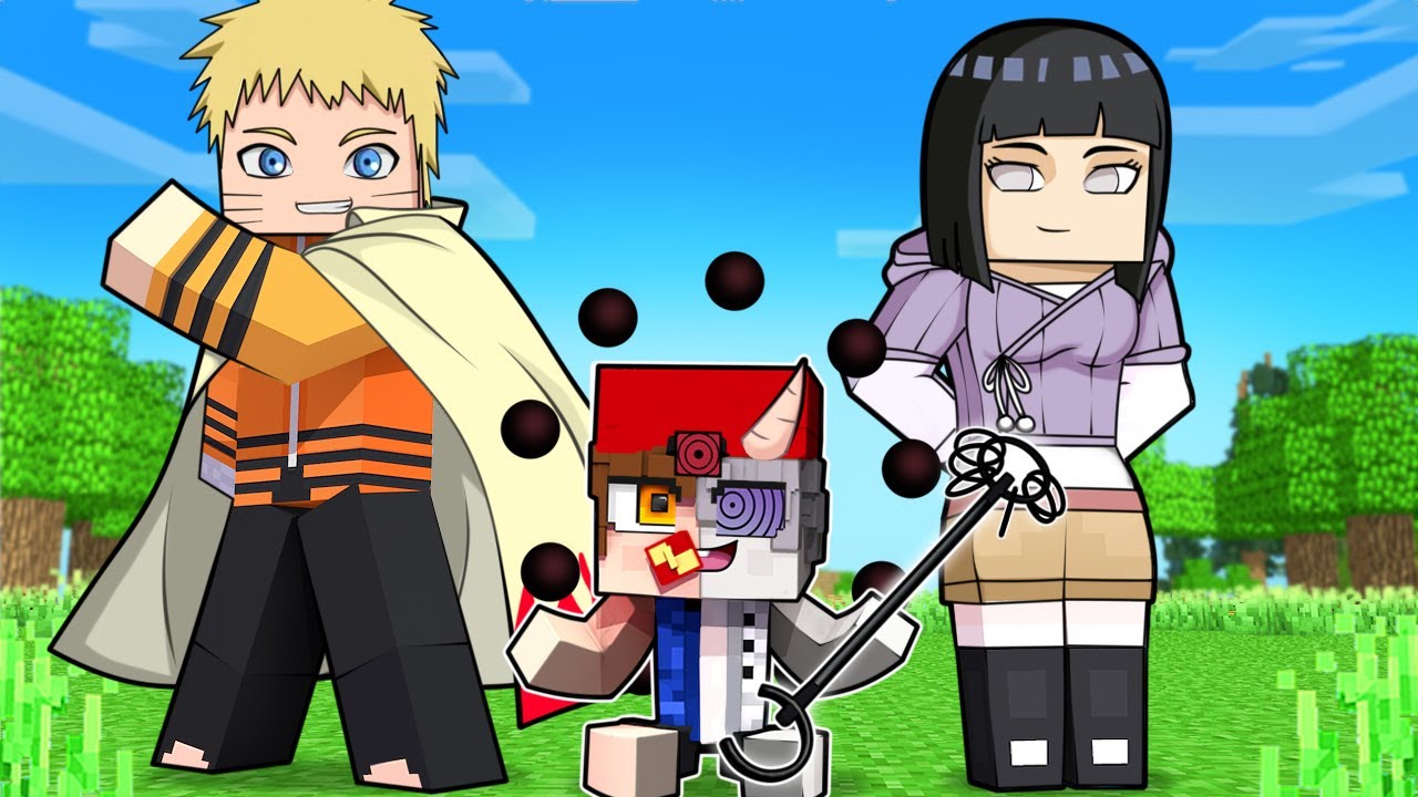 O FILHO de NARUTO e HINATA Virou o HAGOROMO OTSUTSUKI no Minecraft