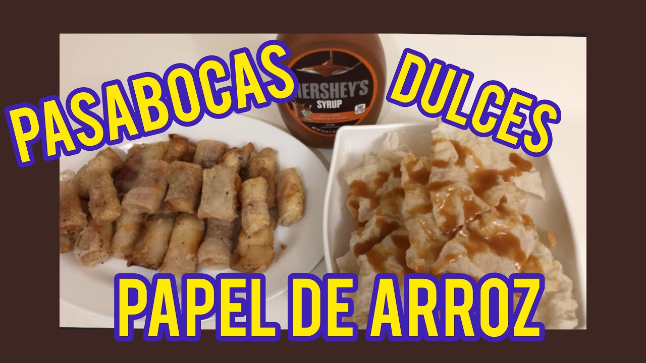 Pasabocas crocantes dulces, en papel de arroz/ papel vietnamita