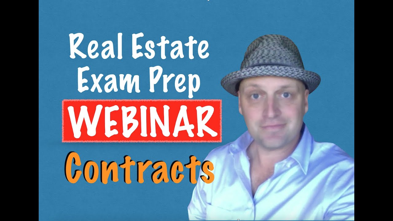 Real Estate Contracts | Exclusive PrepAgent Webinar |  NEED to Know to Pass Your Real Estate Exam