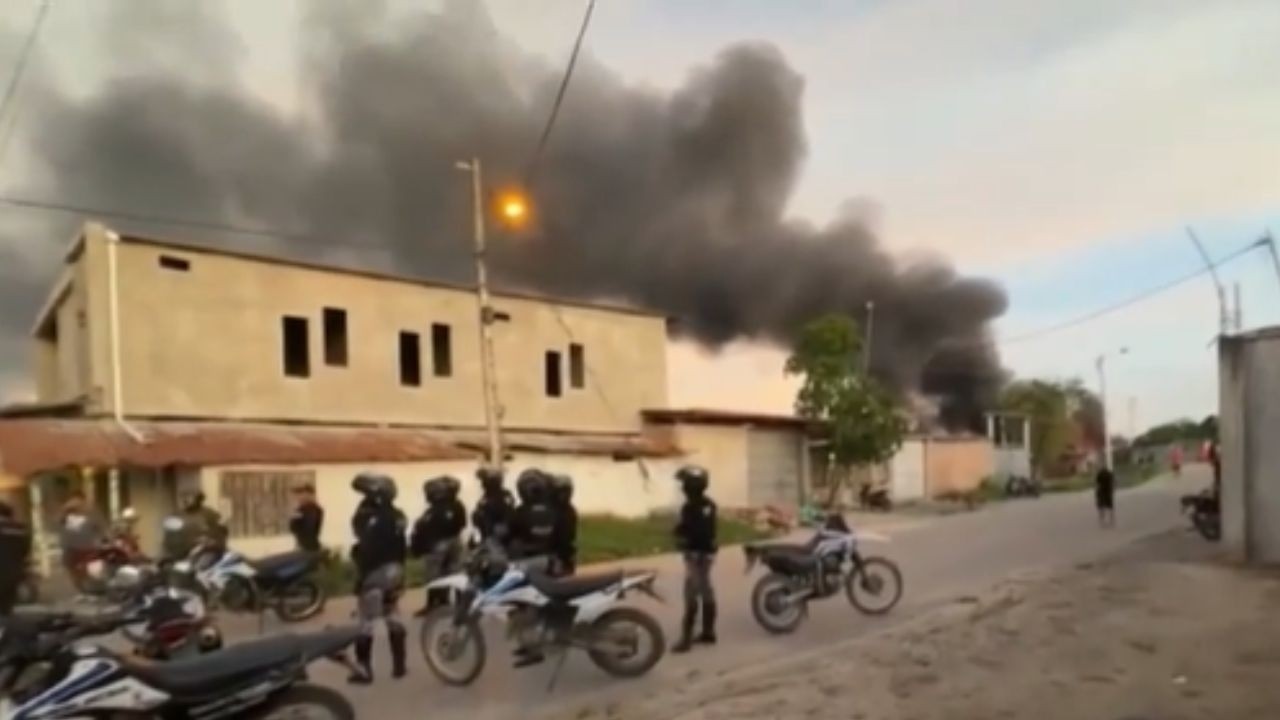 Incendio durante operativo militar en Huaquillas deja un herido