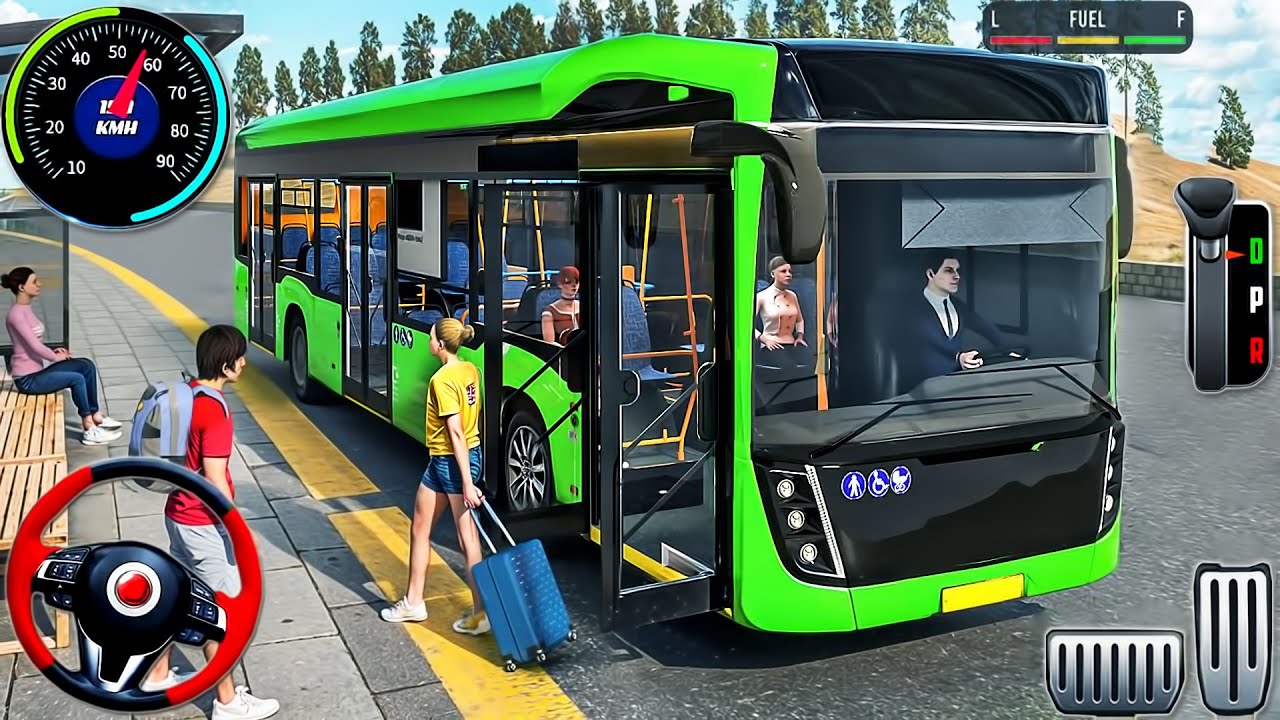 Real Uphill Bus Drive Simulator 3D - Offroad Coach Bus Driving 2025 - Android GamePlay