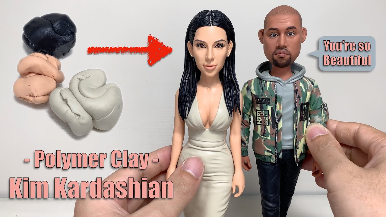 Kim Kardashian handmade from polymer clay, the full sculpturing process【Clay Artisan JAY】