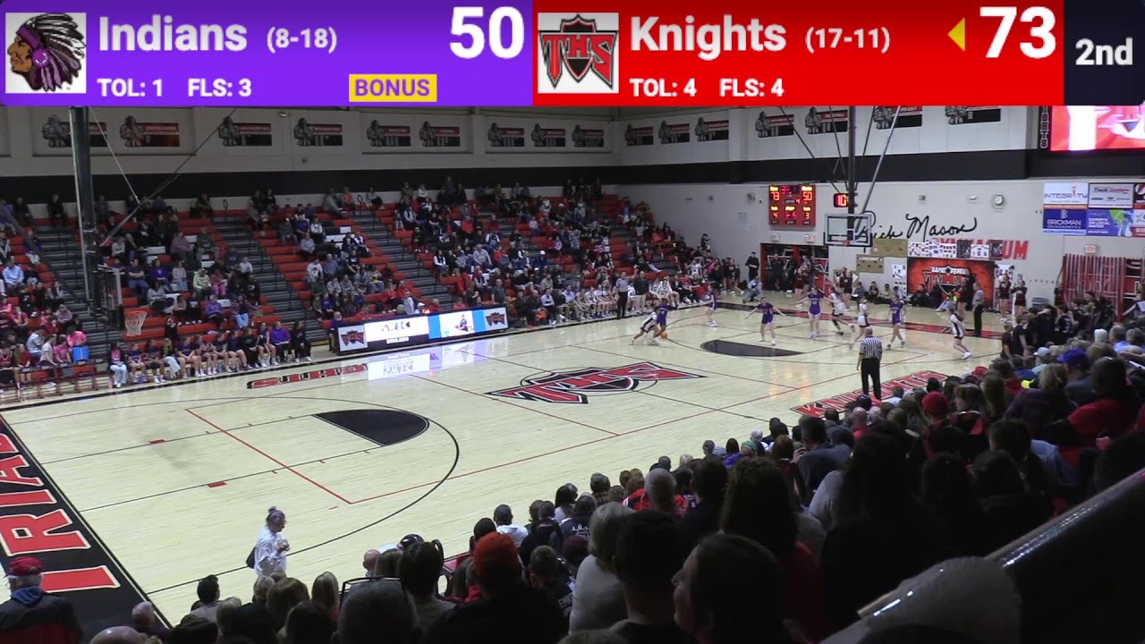 Lady Indians Basketball; 2nd Half: Mascoutah Indians @ Triad Knights