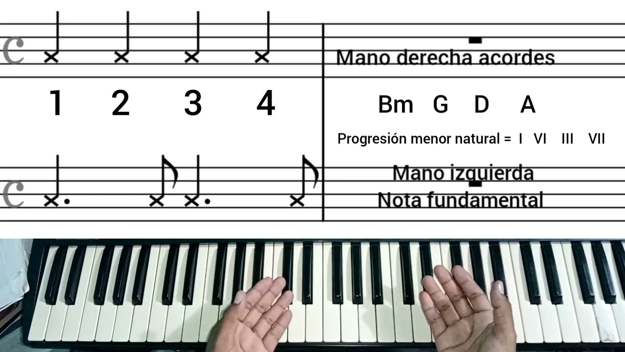 patrón sencillo para acompañar ritmo balada 🎶🎹🎼