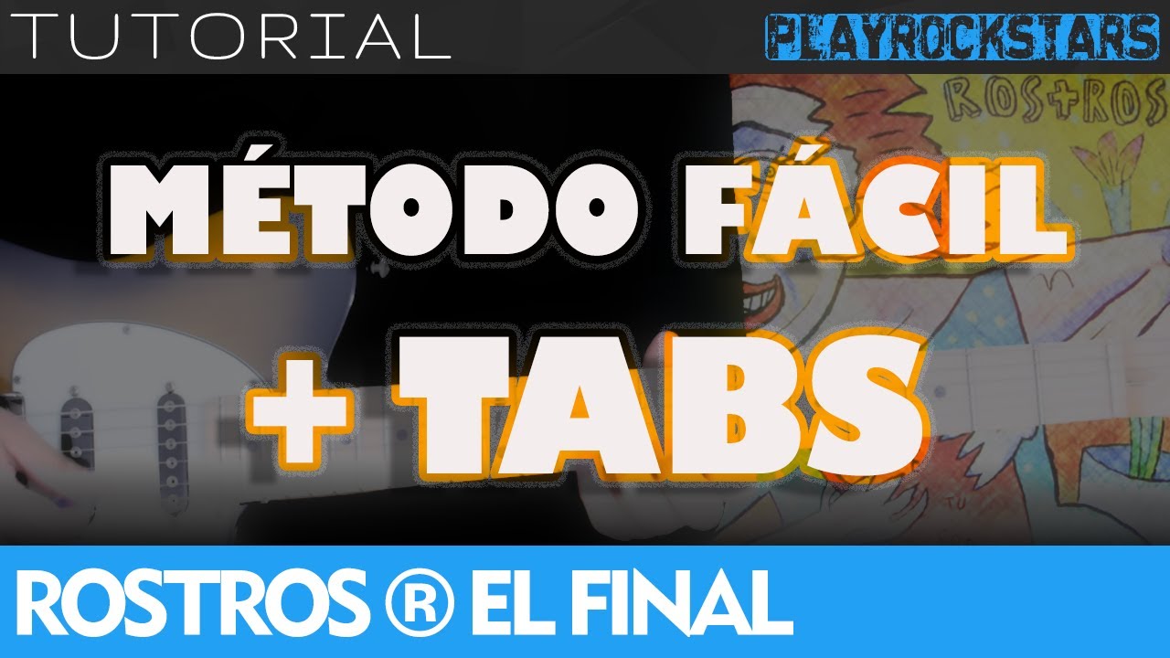 como tocar EL FINAL en guitarra ROSTROS OCULTOS ⭐️ TUTORIAL / ACORDES / SOLO / RITMO / TABS
