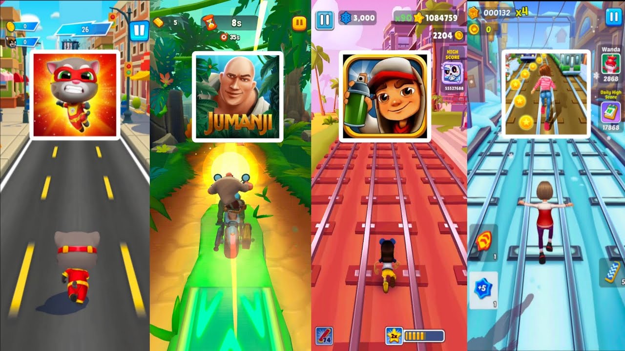 Talking Tom HeroDash🆚 Jumanji🆚 Subway surfers🆚 subway surfers princess New update 2026 1k view dream