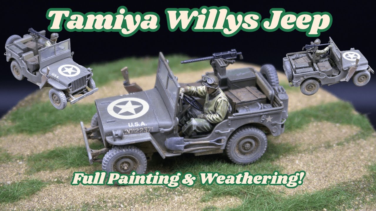 Покраска и состаривание джипа Willys от Tamiya | Масляные краски, пигменты и многое другое #tamiy...