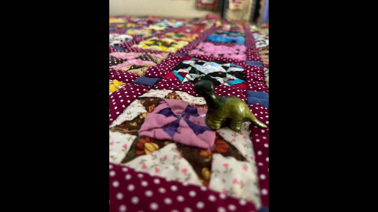 タペストリー完成 tapestry completed 「Japan patchwork vlog βεทhandmade diyちくちくパッチワークキルト手作り暮らしハンドメイドブログ」