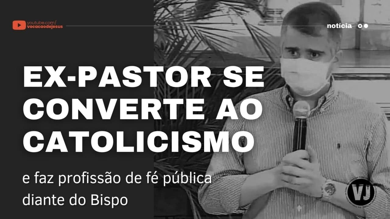 Ex-pastor se converte ao catolicismo e faz profissão de fé pública diante do Bispo