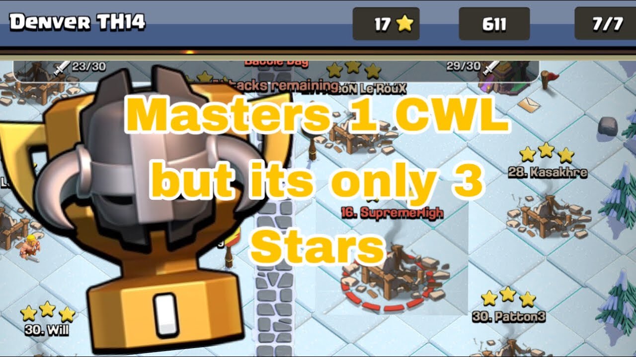 Masters 1 CWL but its only 3 Stars