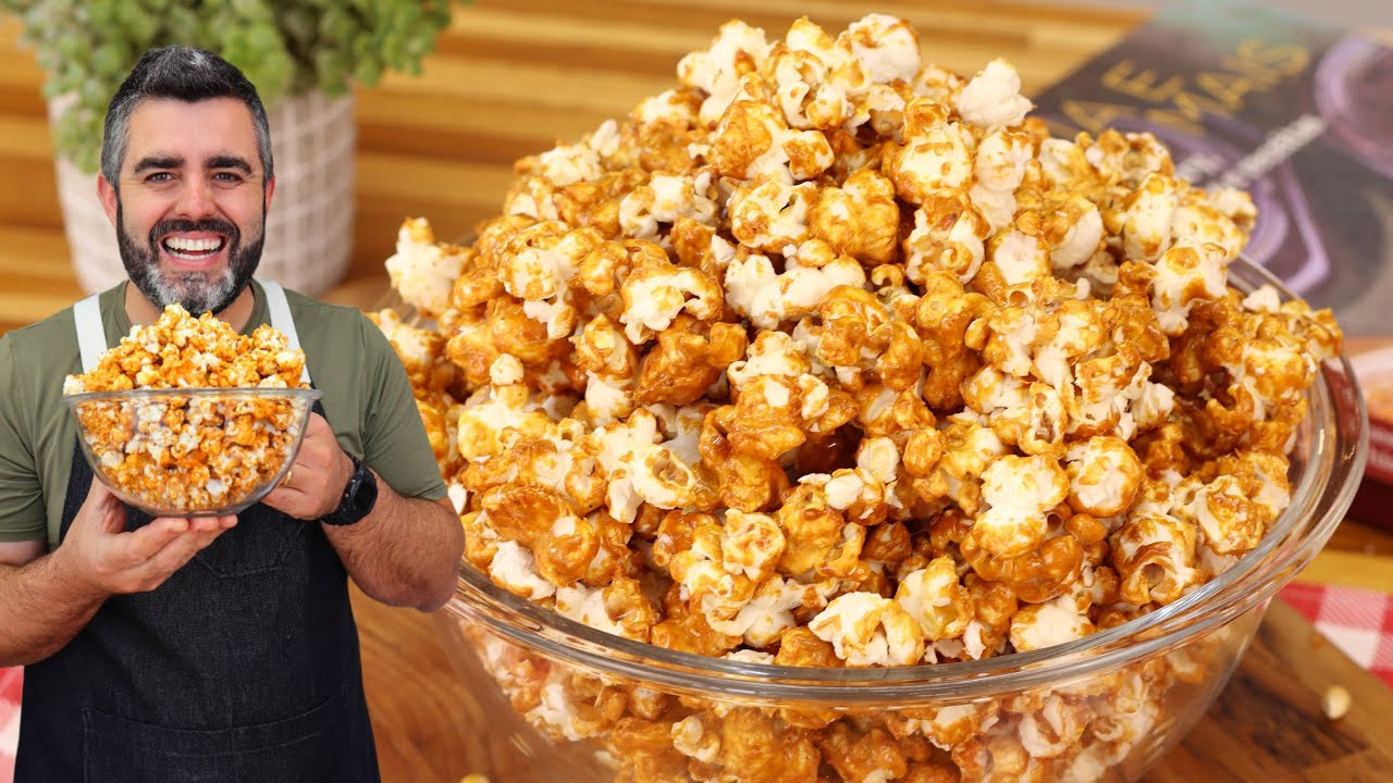 PIPOCA DOCE DE CINEMA - SUPER CROCANTE - DELICIOSA E FÁCIL - Receitas de Pai