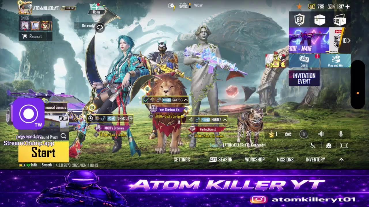 AtomKillerYT is Live | First Live Stream BGMI Rush Gameplay #bgmi #bgmilive