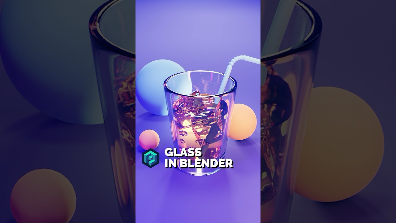 Давайте создадим материал стекла в Blender #b3d #blender3dtutorial #blender3d #3dillustration