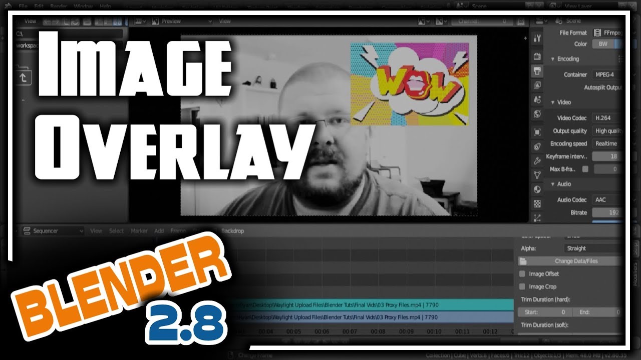 Blender 2.8 Video Editing - Image Overlay