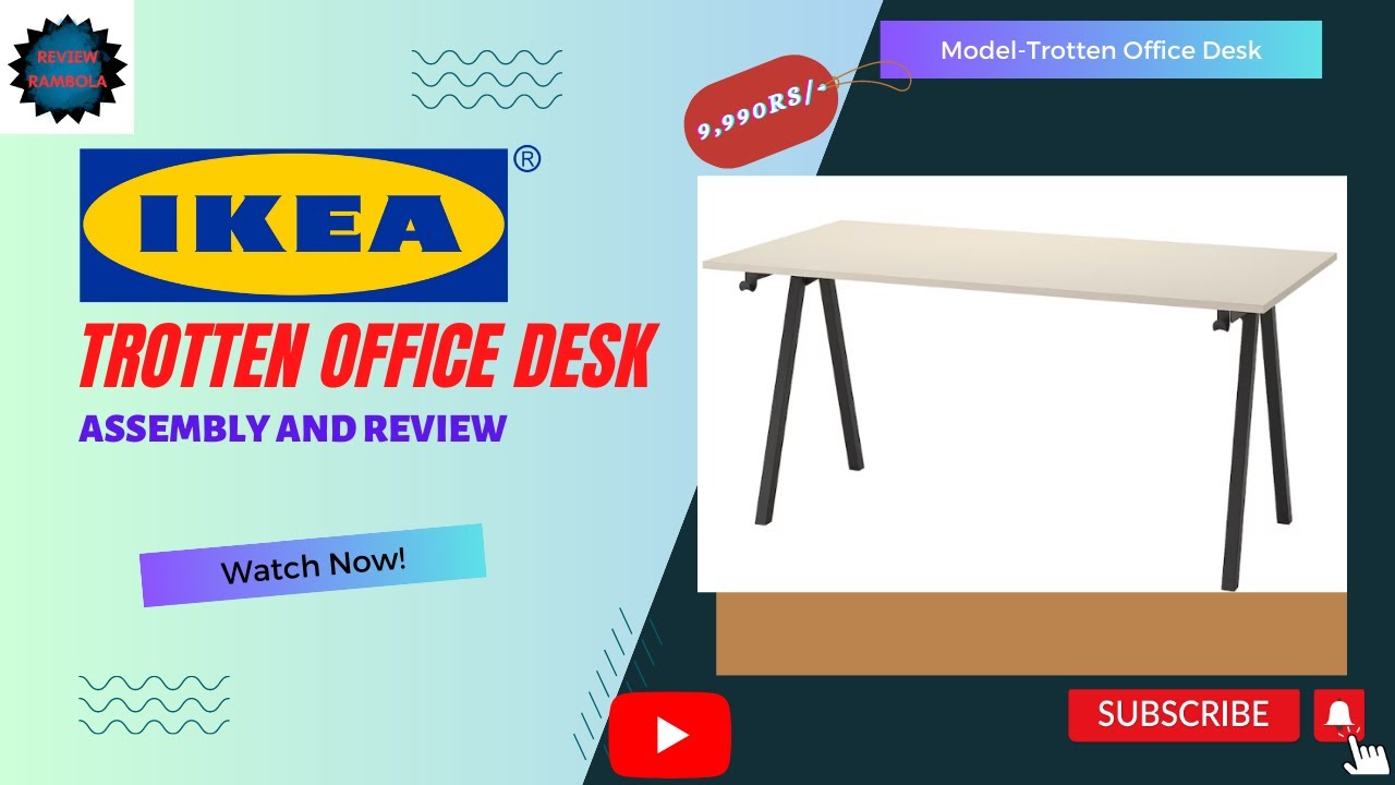 Trotten Office Desk Detailed Review | IKEA | IKEA Trotten Office Desk Assembly & Review 2023 |Telugu