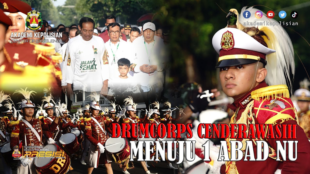 KIRAB DRUMCORPS PELOPOR CENDERAWASIH AKPOL DALAM RANGKA 1 ABAD NU DI KOTA SURAKARTA