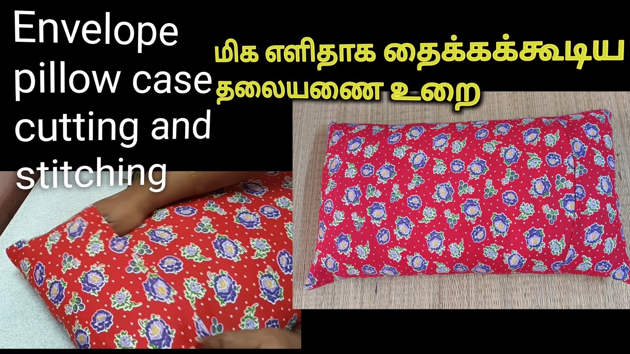 Envelope pillow cover cutting and stitching in tamil ||தலையணை உறை @ChandraTailoring2