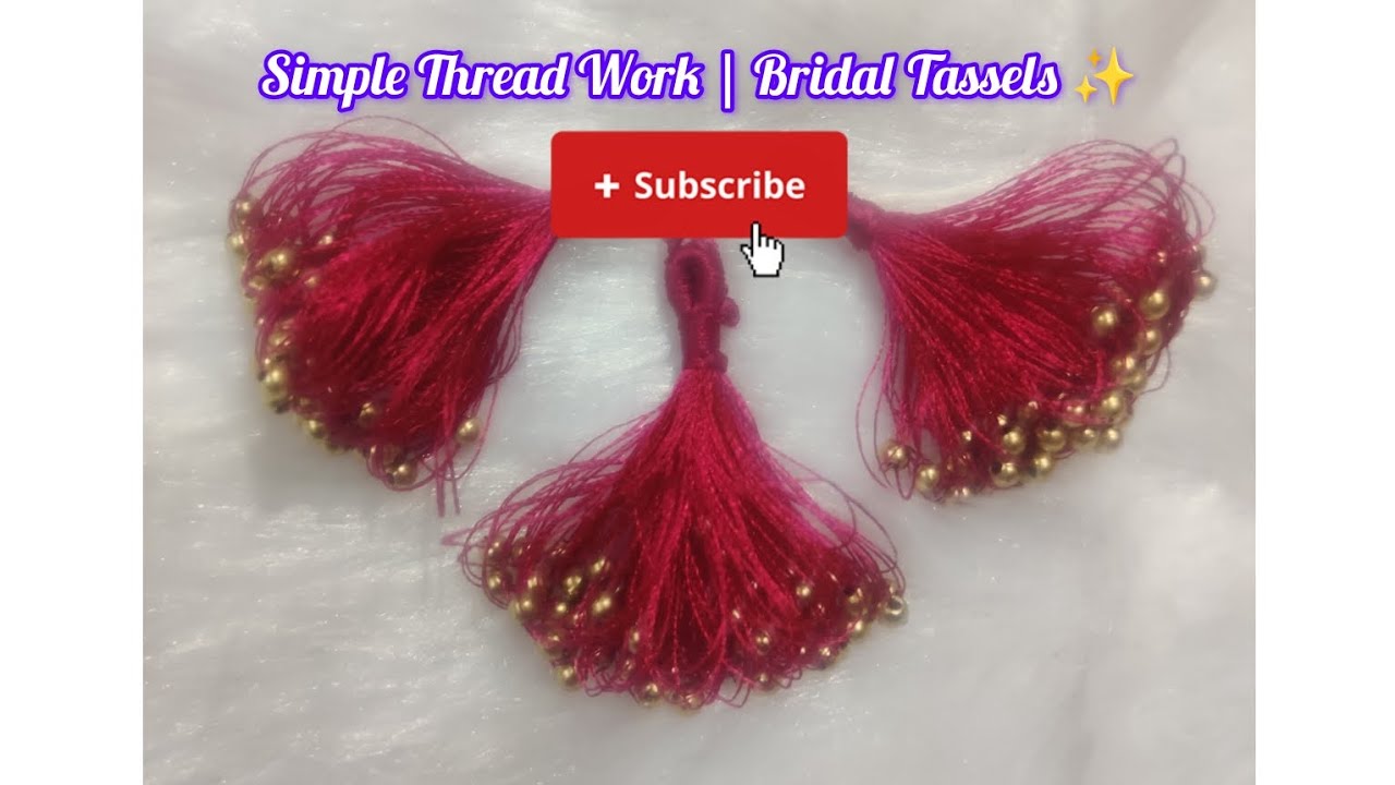 Simple work but a super stunning bridal saree tassels design ✨#foryoupage #joinwithshree