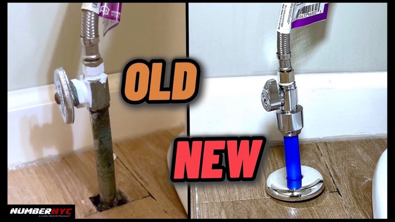 Replacing OLD Toilet Copper Valve Stem with SharkBite Flex Supply Line