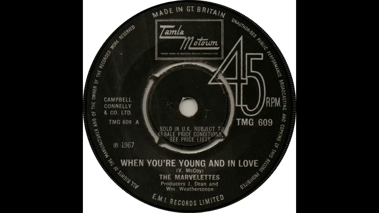 UK New Entry 1967 (158) The Marvelettes - When You're Young And In Love