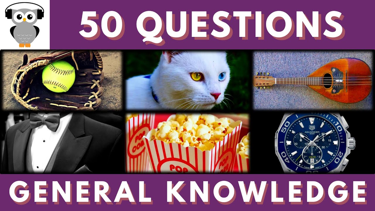 General Knowledge Quiz Trivia #47 | Softball, Eye Color, Mandolin, Tuxedo, Popcorn, Tag Heuer