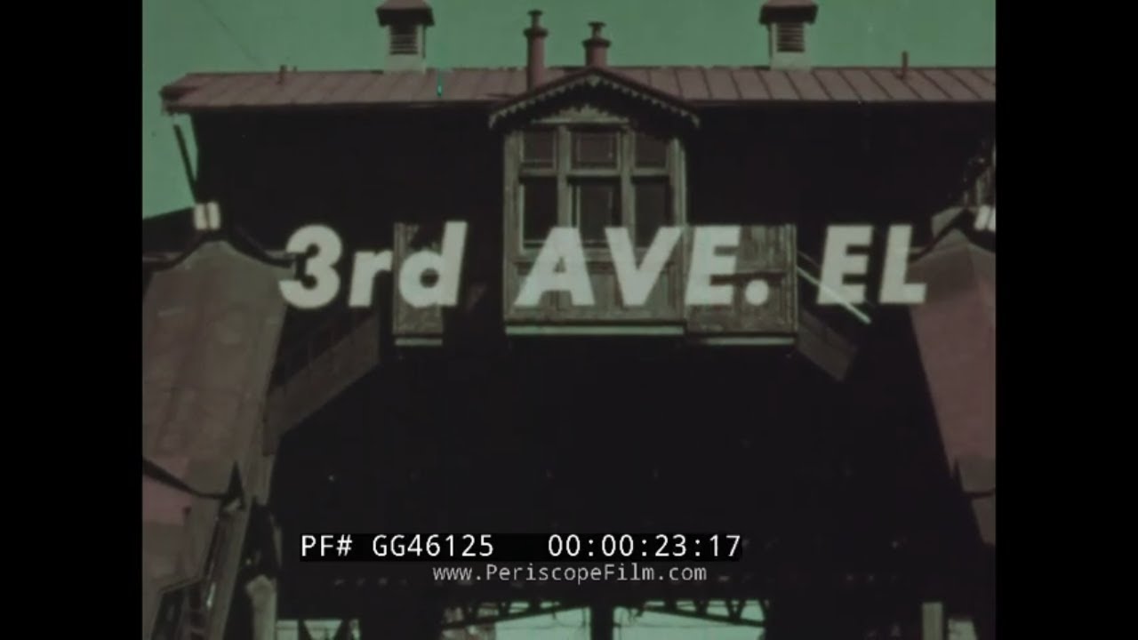 “ 3RD AVE. EL ” 1955  NEW YORK CITY / THIRD AVENUE ELEVATED RAILROAD  GG46125