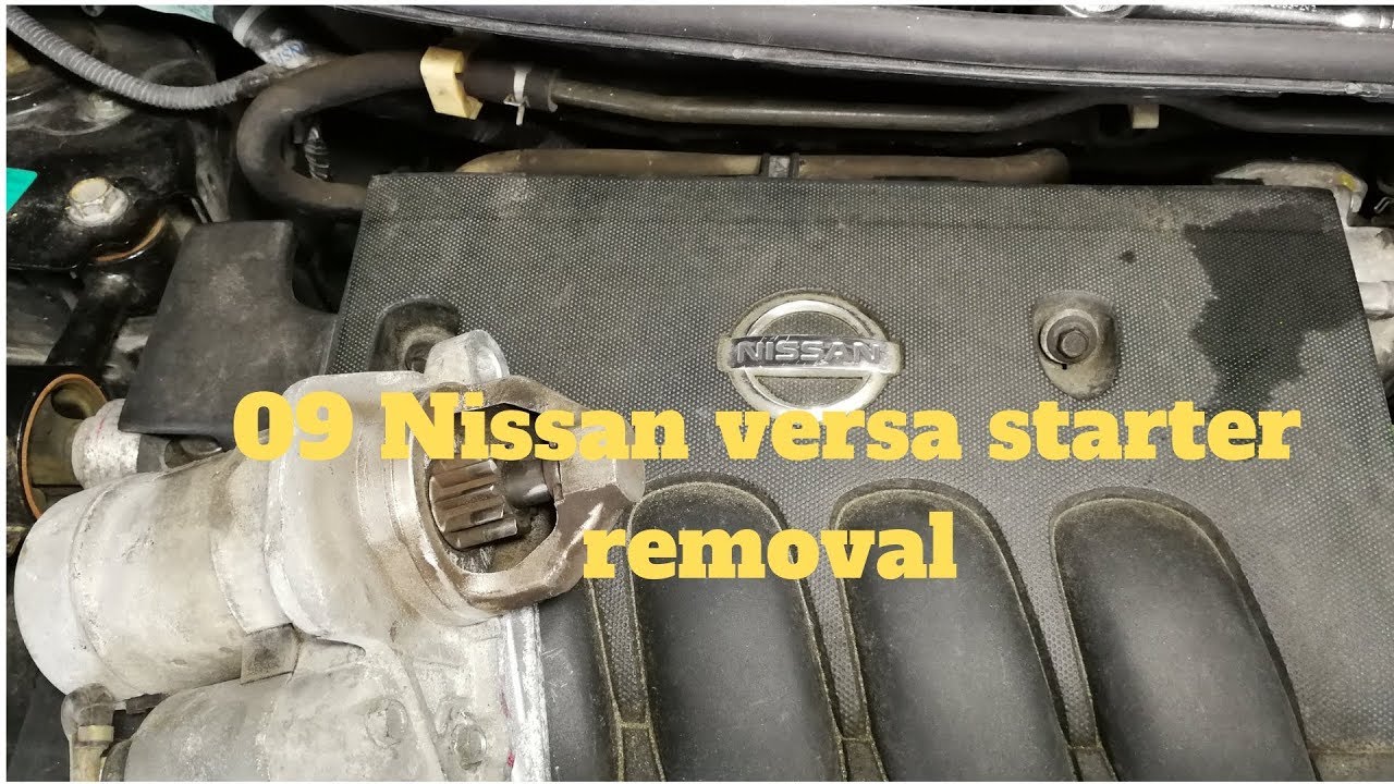 09 Nissan versa starter removal