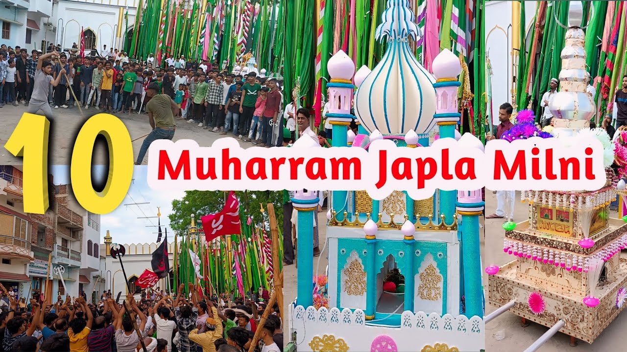 10 Muharram 2024 Milni Japla Hussainabad || Muharram Juloos || Palamu Muharram Tajiya