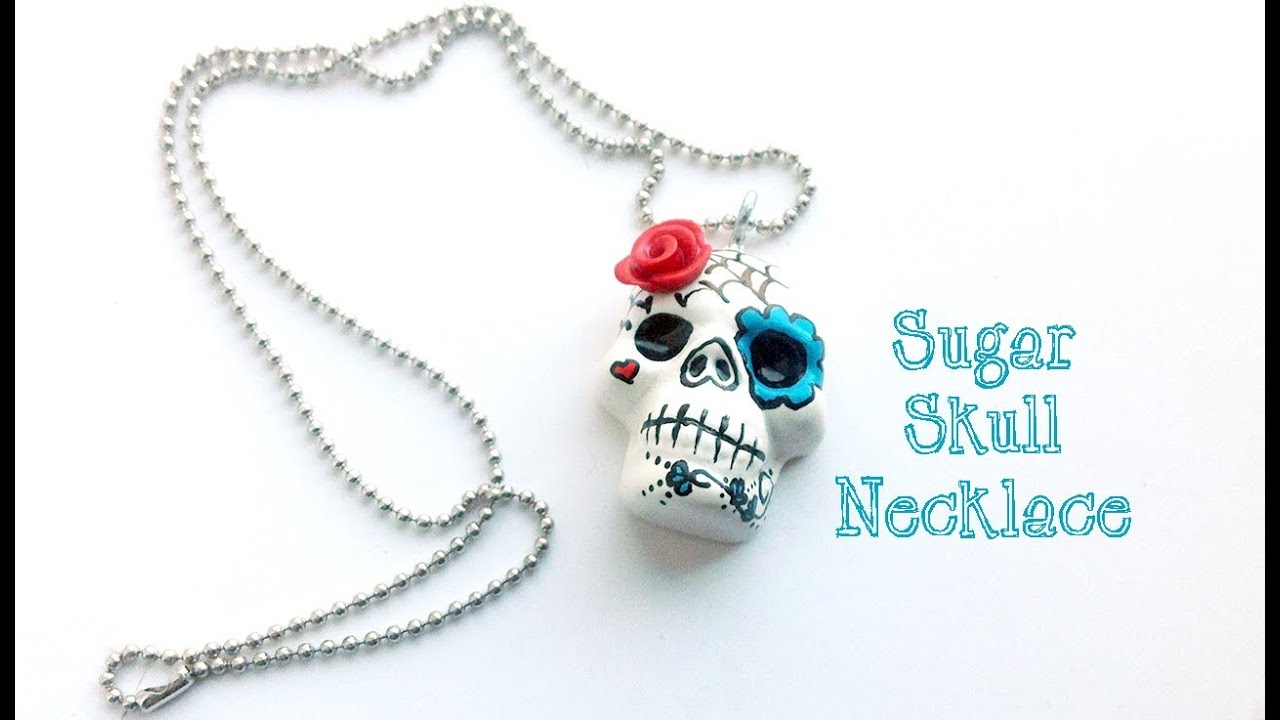 Sugar Skull Necklace, Polymer Clay Tutorial