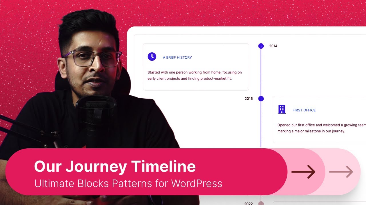 How to Add &ldquo;Our Journey Timeline&rdquo; Section in WordPress | Ultimate Blocks Pattern