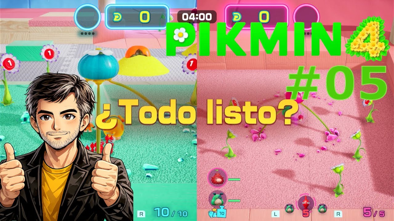 Pikmin4 Episodio05 - Primeras batallas Dandori y fail cebolla azul