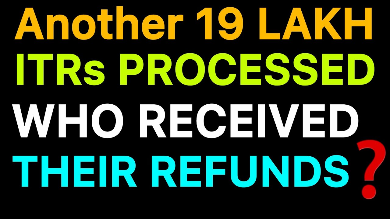 Huge ITR Processing Continues | Latest ITR Refund Update