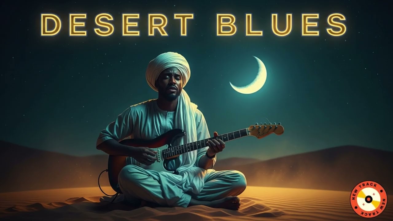 Frozen Sahara Blues 🌙 Deep Lonely Guitar Echoes in the Dark