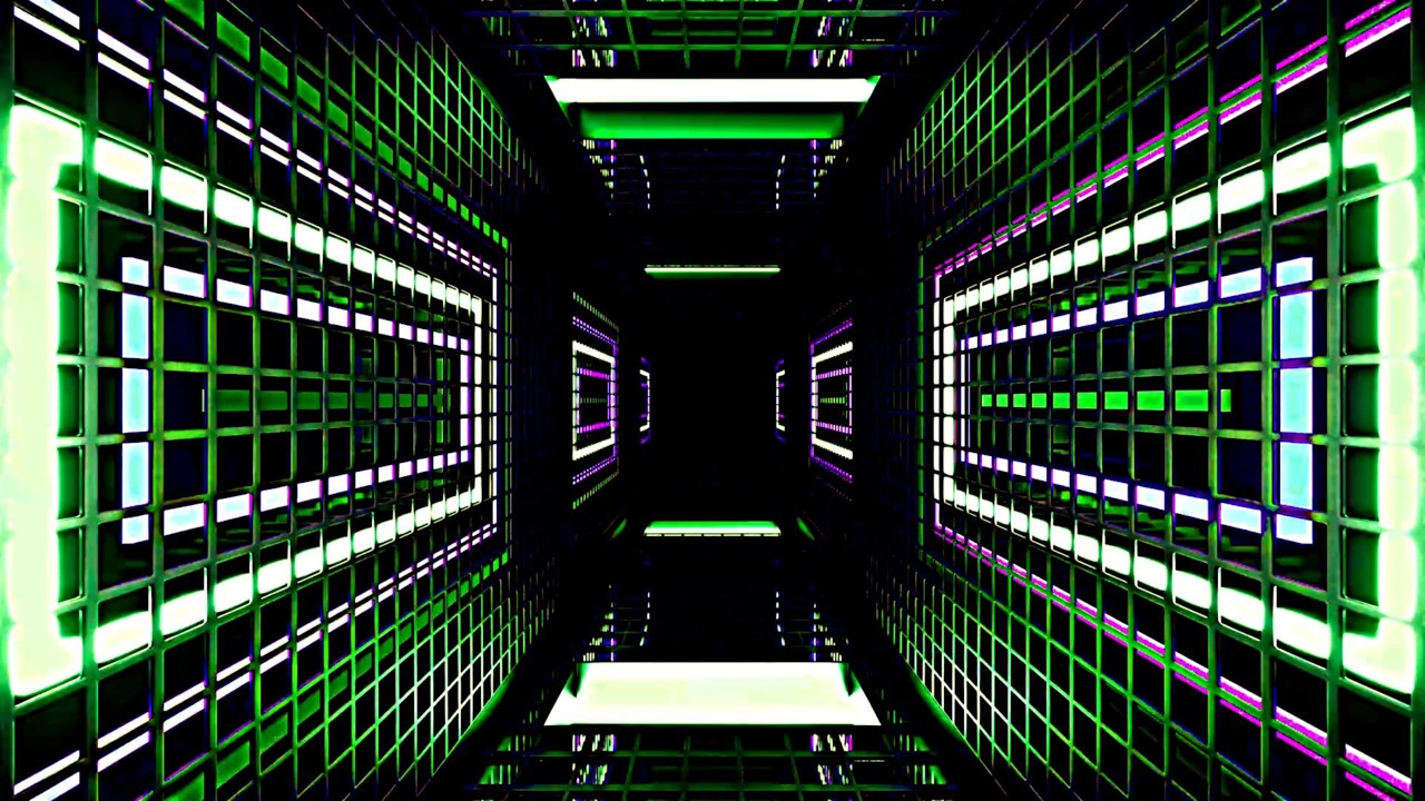 🎬 4K Visuelle Explosion &ndash; Digitaler Neon-Grid-Korridor | VJ Loop (Ohne Ton)