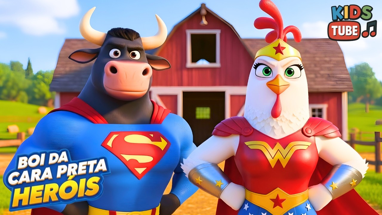 M&uacute;sica Infantil | O Boi da cara Preta - Super Boi e Galinha Maravilha | Desenho Infantil