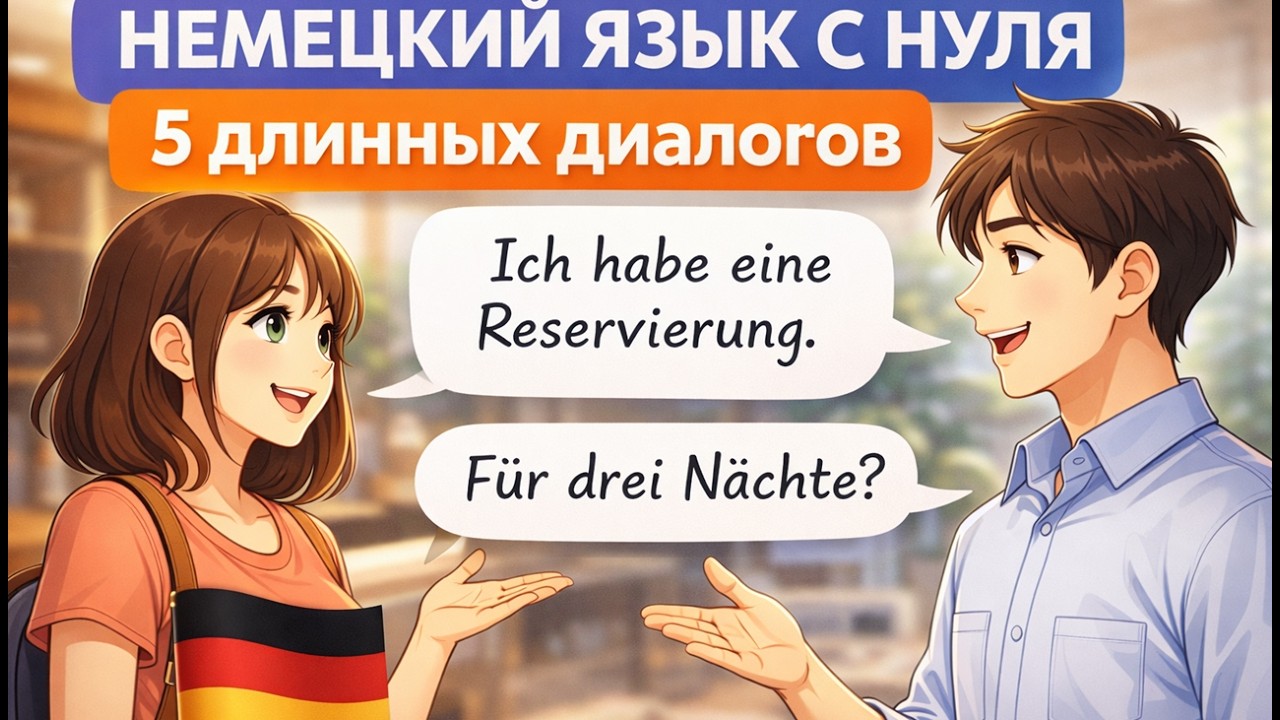 5 длинных немецких диалогов для начинающих.  Немецкий A1