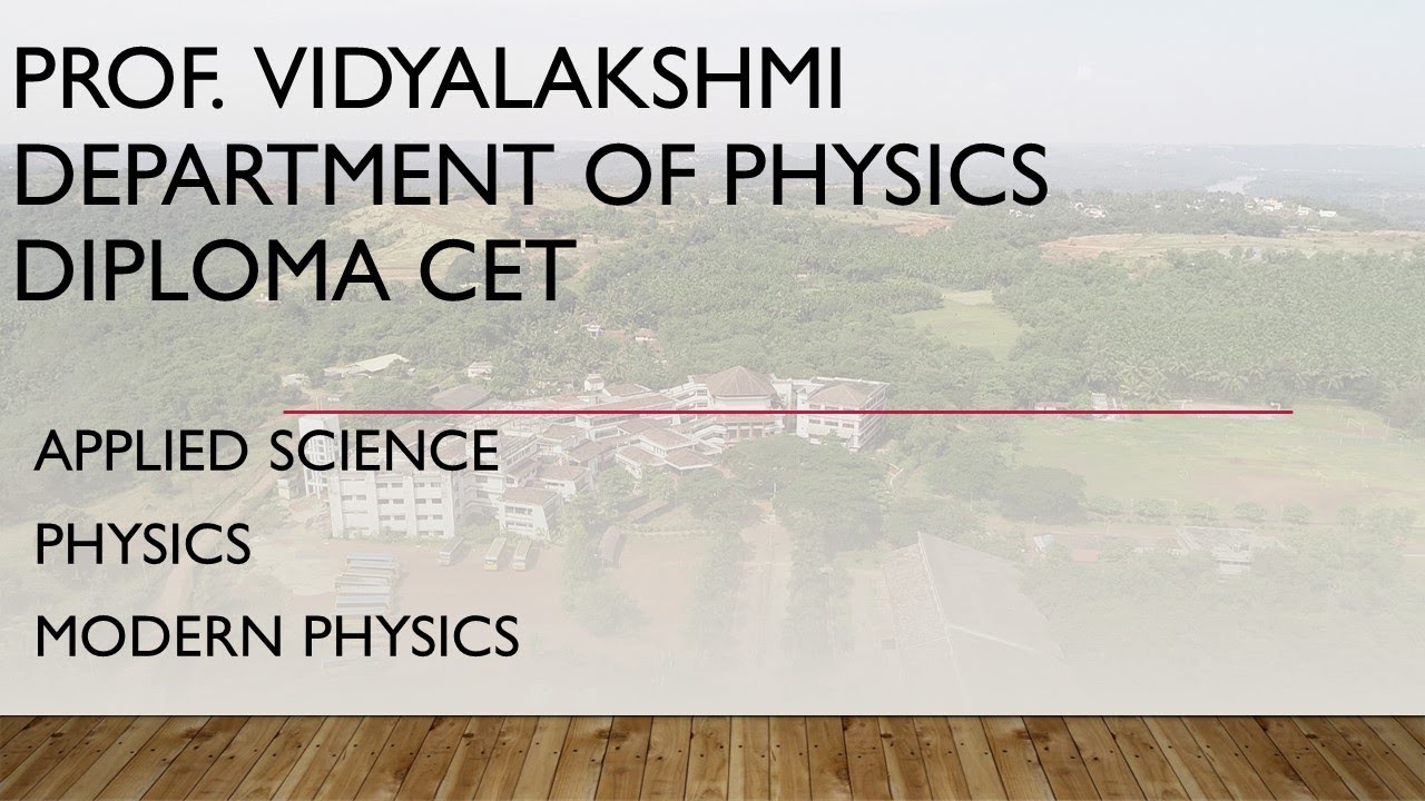 DCET Applied Science Physics Modern Physics