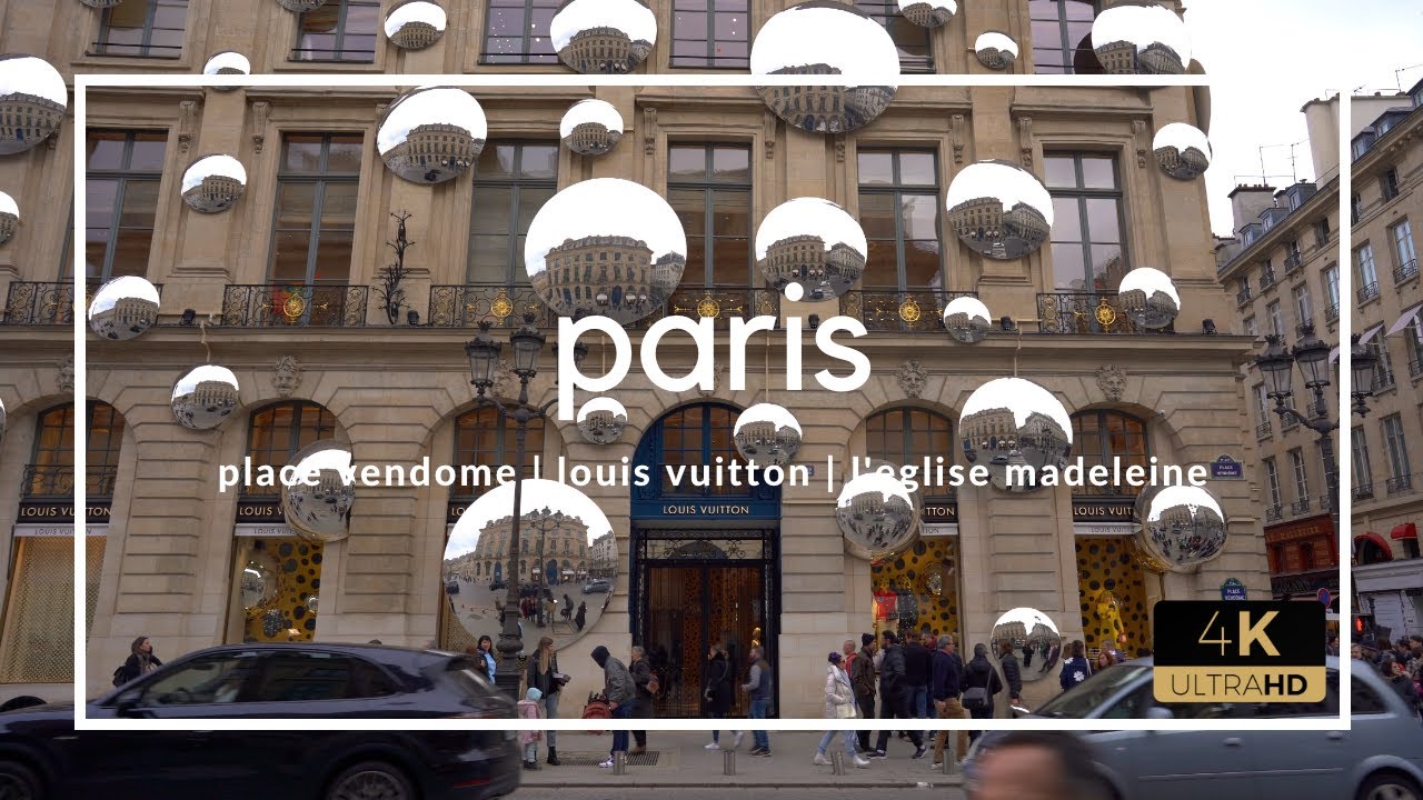 Louis Vuitton Fascade in Place Vendome || Paris Walking Tour || 4K
