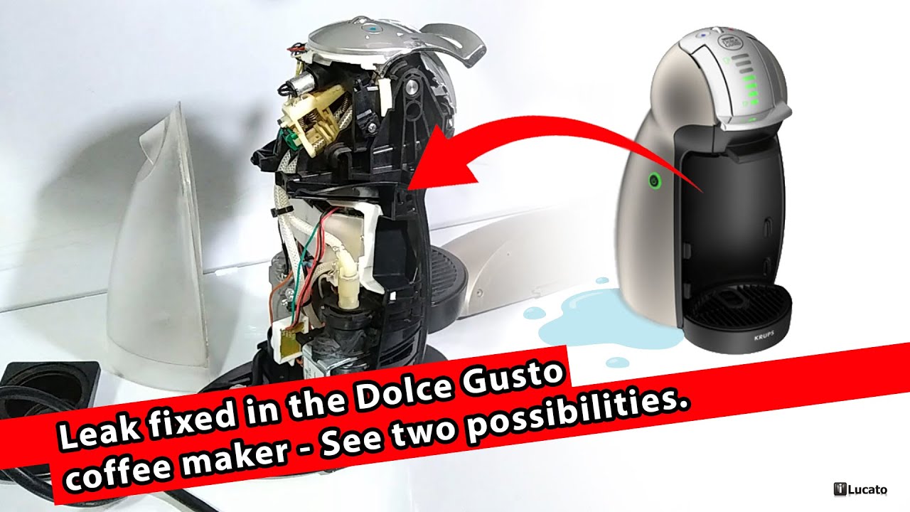 Leak fixed in the Dolce Gusto coffee maker. See two possibilities.