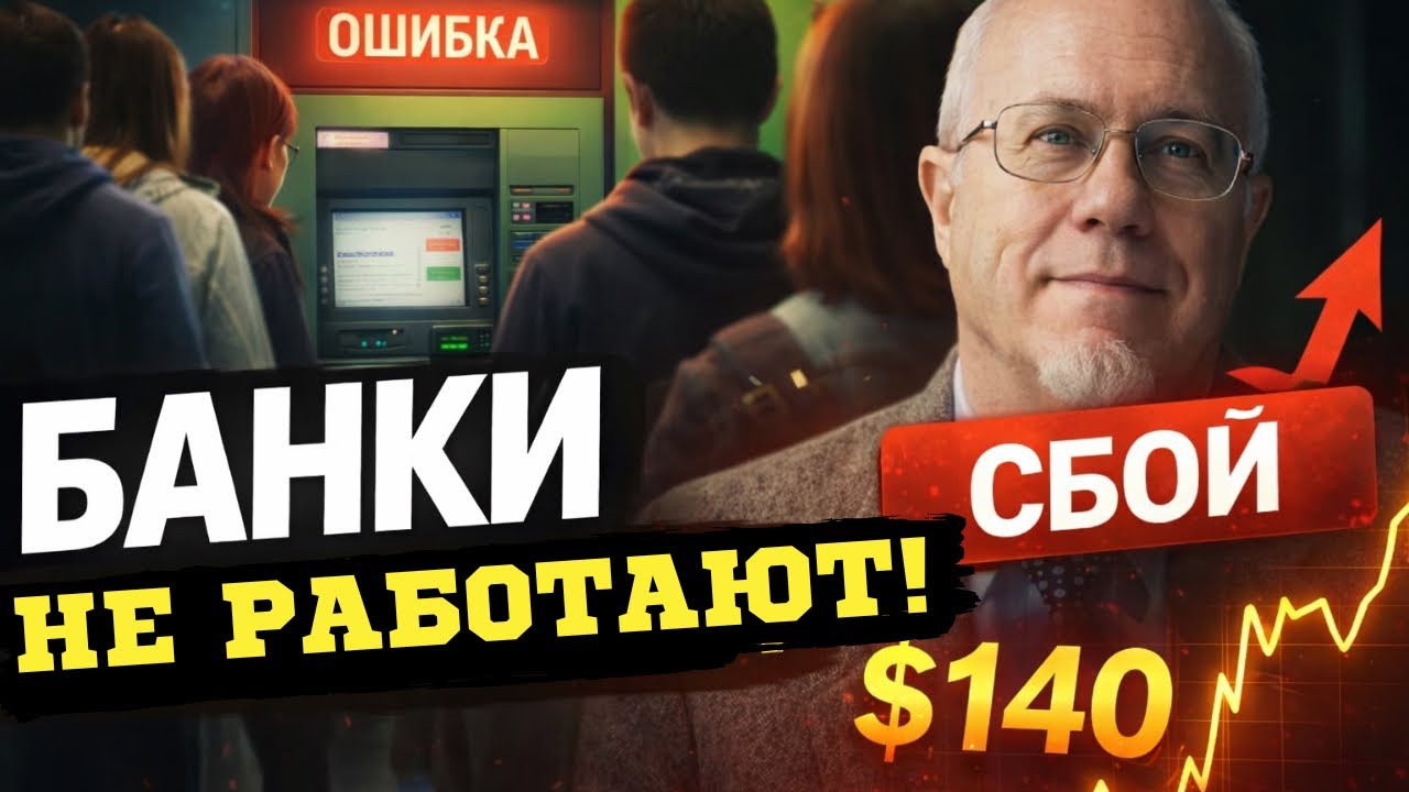 🔥Паника!  &ldquo;Бегство в наличные&rdquo;! Масштабные сбои в банковской системе РФ! Липсиц шокировал деталями! 