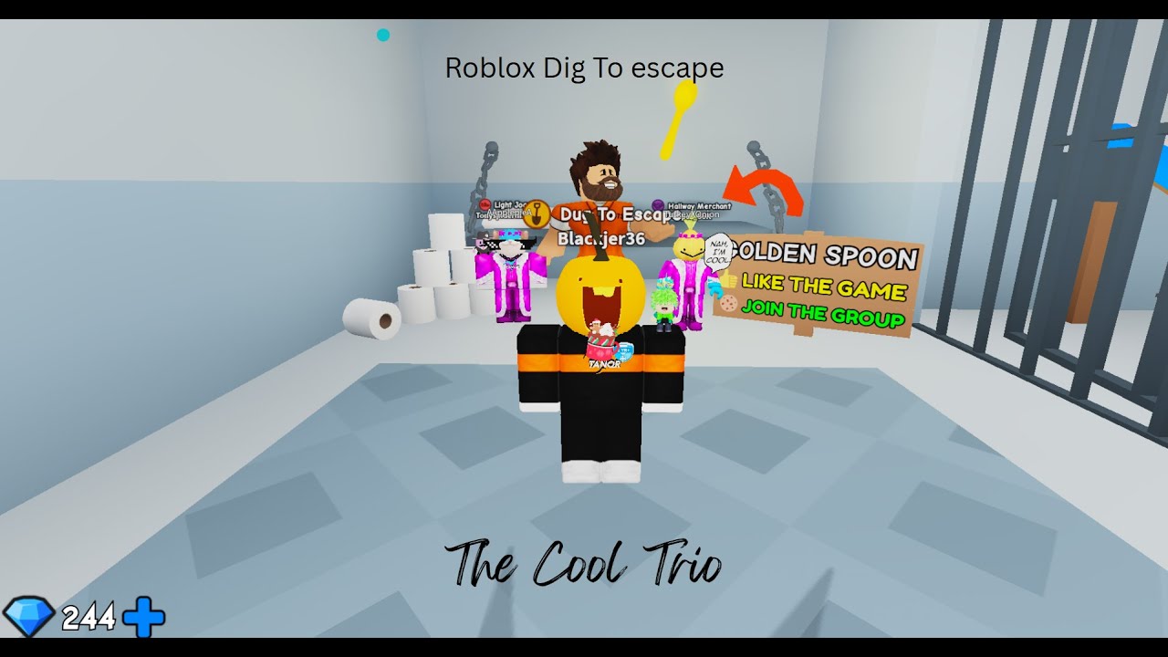Escaping Prison On Roblox (Roblox Dig to Escape)