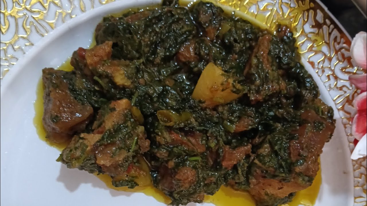 dhaba style palak gost |in sadeka's kitchen 😋