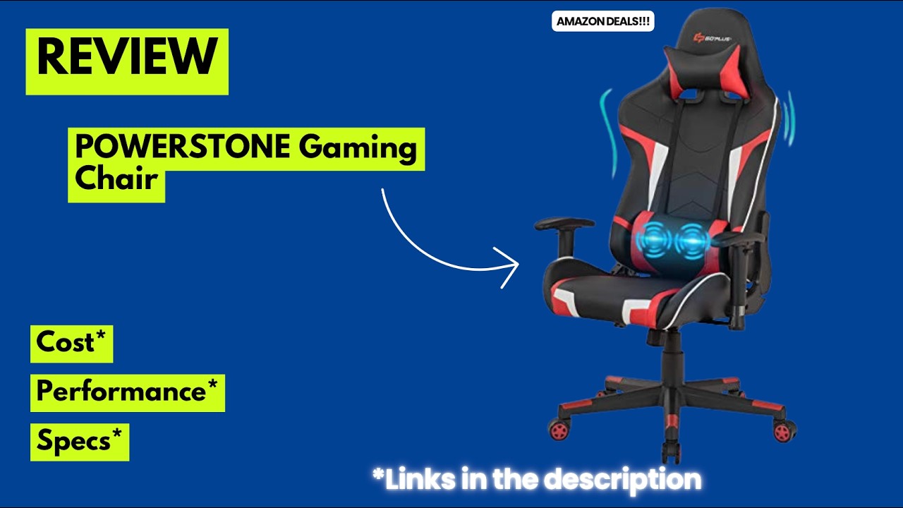 POWERSTONE Gaming Chair Review 2026 | Ergonomic Racing Chair with Lumbar Massager, Adjustable Arms