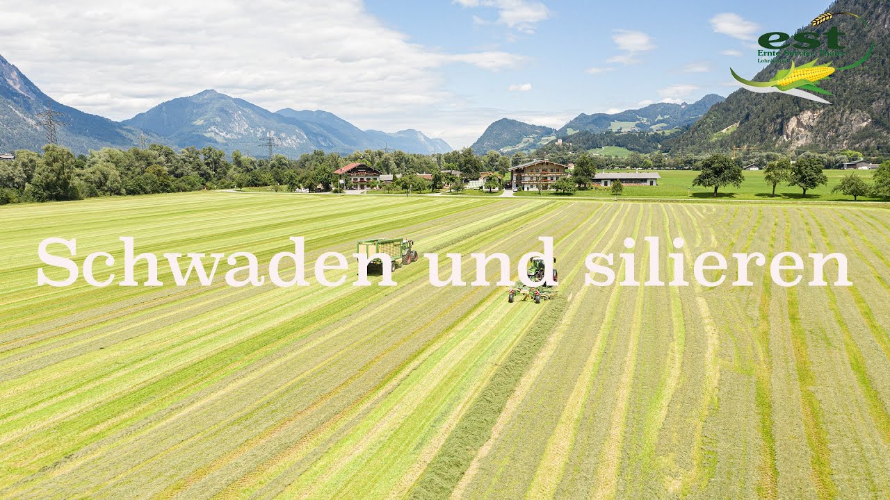 Schwaden und silieren, Ernte Service Thaler Lohnbetrieb