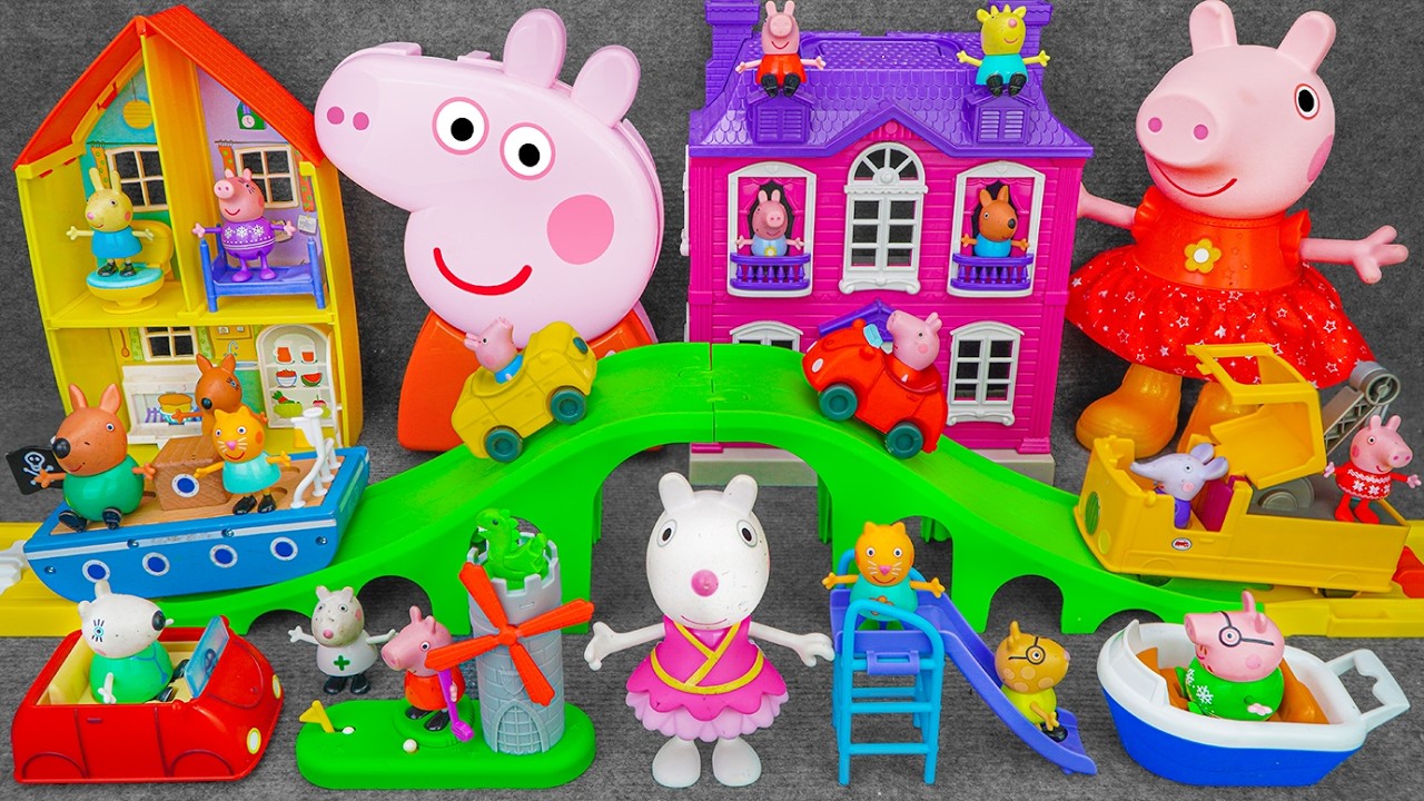 Peppa Pig ASMR | Satisfying with Unboxing Cute Peppa Pig Pink House Playset | Review Toys ASMR
