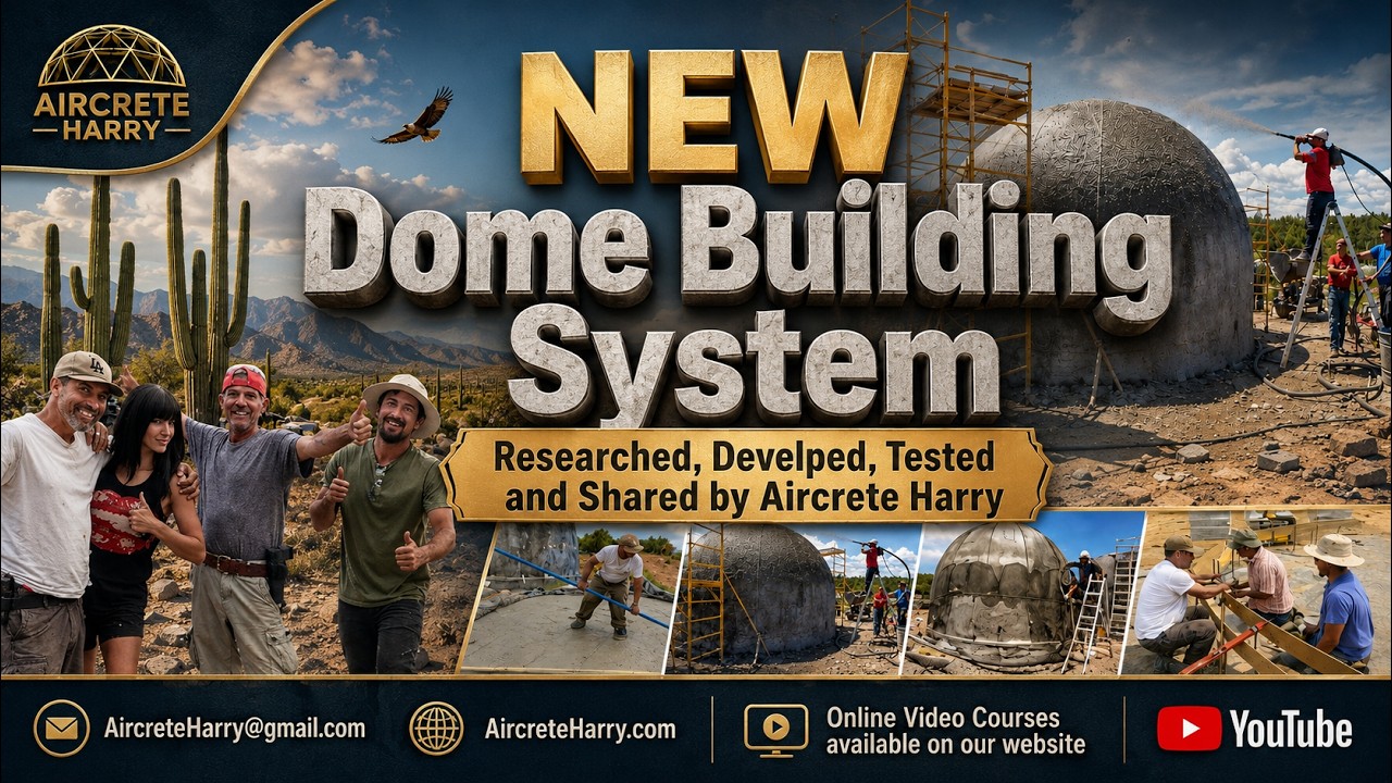 НОВАЯ система строительства куполов | Aircrete Harry #системастроительствакуполов #купол #строите...